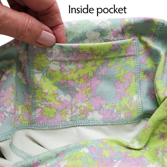 Fabletics Power Hold High Waisted 7/8 Length Bright Pastel Floral pocket XS - Picture 6 of 15
